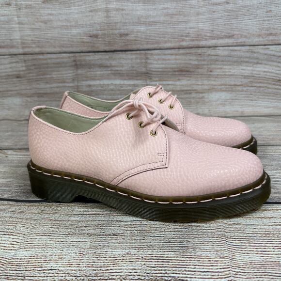 NWOT Dr Martens 1461 Virginia Leather Oxford Shoes Size 8 Salmon Pink Air Wair - Picture 7 of 15
